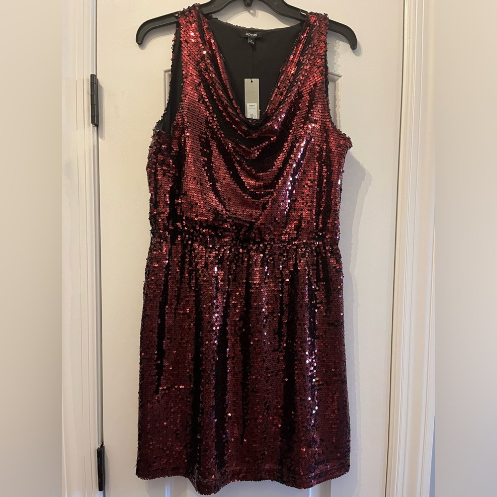 NWT Apartment 9 size Medium dark red sequin dress